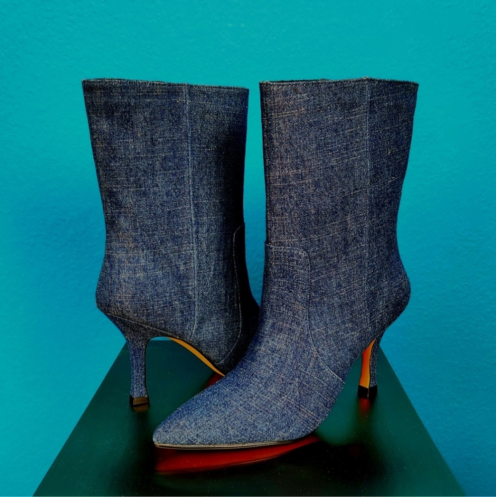 🆕️🤠🐎 LISA VICKY Arthaul 2 Bootie in Dark Blue Denim // (NWT)